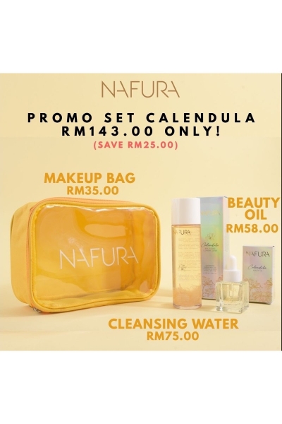 NAFURA CALENDULA SET ( CLEANSER+OIL+BAG )